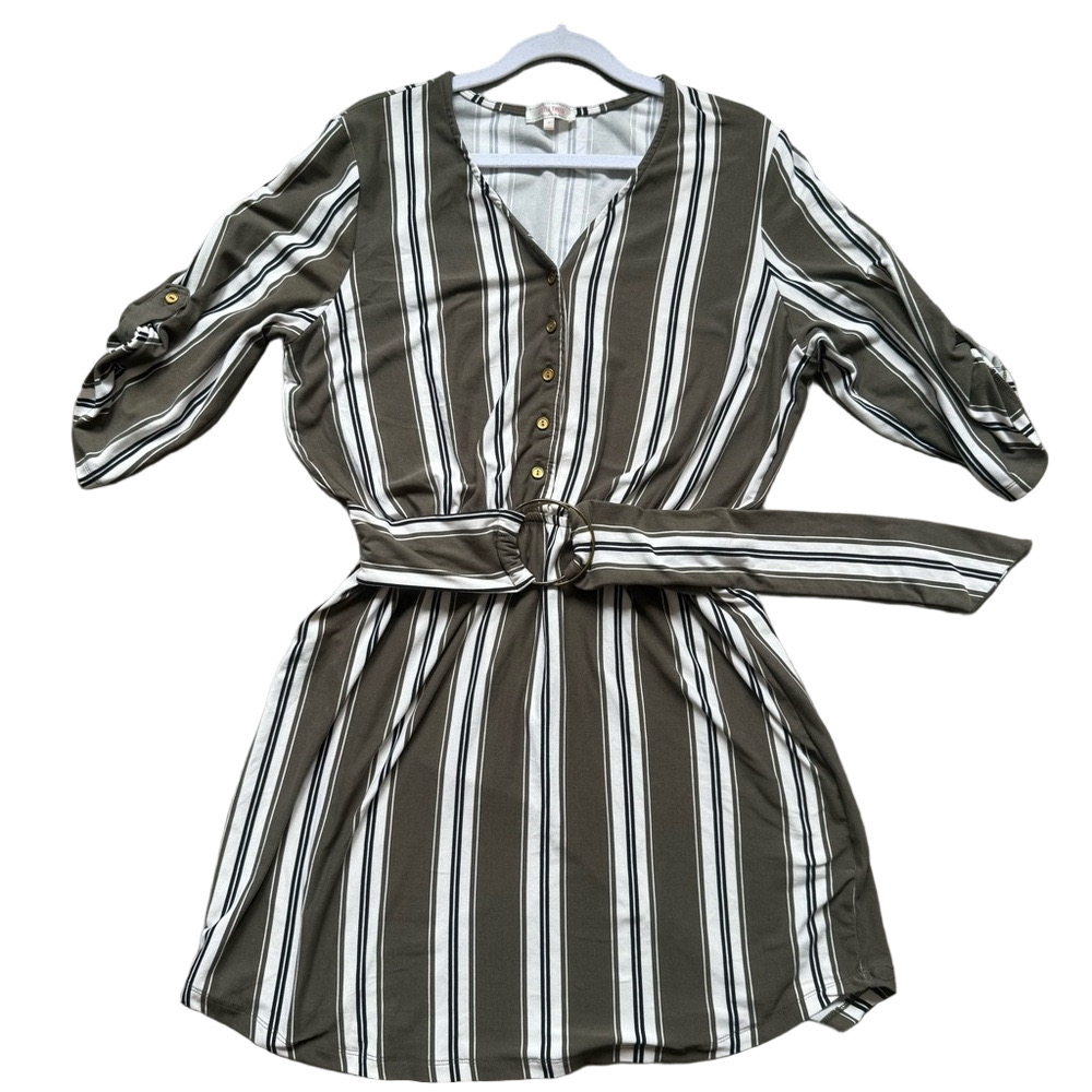 Stella Tweed Brown Olive and White Mini Dress Womenβs M
